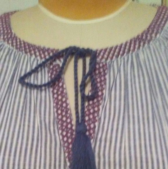 Ruff Hewn Chambray Tunic Top - Picture 3 of 9